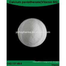 Poudre de pantothénate de calcium (vitamine B5) / N ° CAS 133-08-6 / USP / BP / EP / FCCV